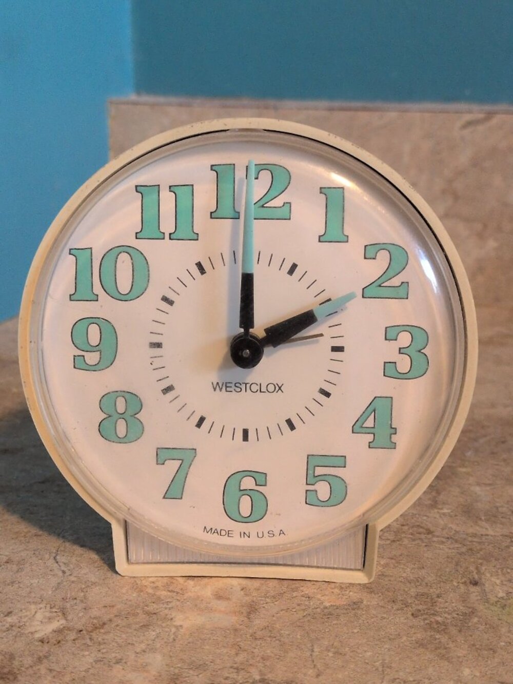 Westclox Vintage Clock with Glow in Dark Numbers Made in USA